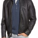 Men’s Black Real Leather Cafe Racer Vintage Jacket