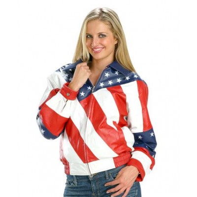 American Flag Womens Jacket