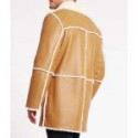 Brown Shearling Leather Jacket For Men