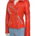 Charlotte McKinney Stylish Red Jacket