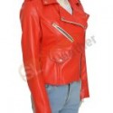 Charlotte McKinney Stylish Red Jacket