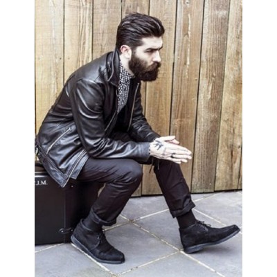 Chris John Millington’s Shiny Leather Jacket In Brown For Men