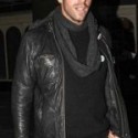 Chris Martin Coldplay Black Hooded Real Leather Jacket