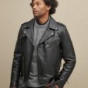 Classic Men’s Black Leather Rider Jacket