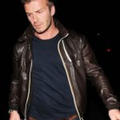 David Beckham Biker Leather Jacket