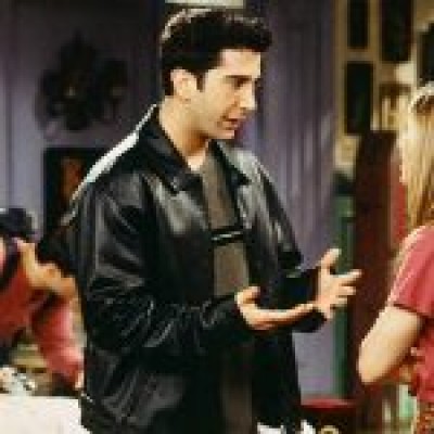 David Schwimmer Black Leather Jacket