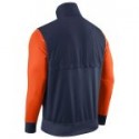 Detroit Men Slim Fit Navy Blue Orange Jacket
