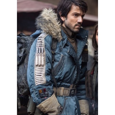 Diego Luna Rogue One Cassian Andor Fur Collar Jacket