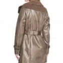 Duster Shearling Mid-Length Trench Coat