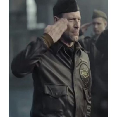 Ed Skrein Midway Lieutenant Richard Bomber Jacket