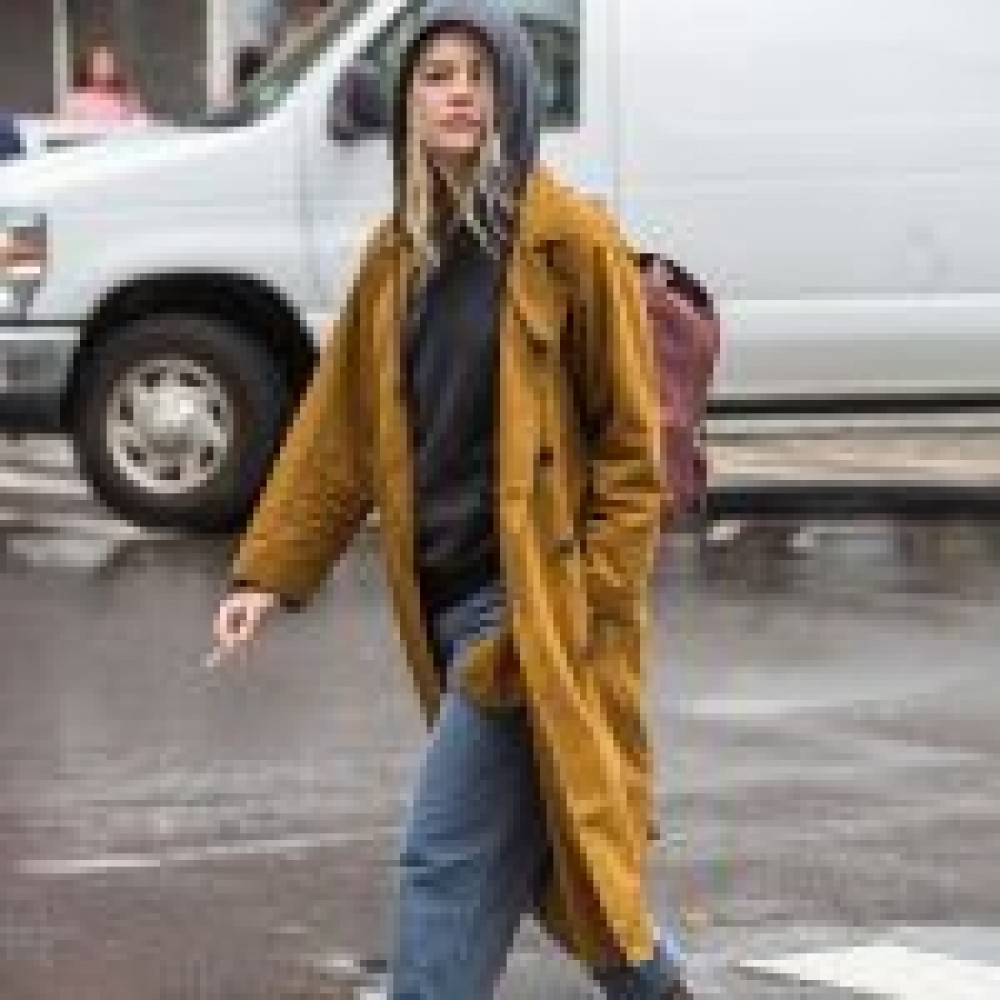 Emma Stone Mustard Trench In Maniac