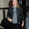Emma Watson Bomber Black Varsity Jacket