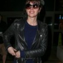 Felicity Jones Black Leather Jacket