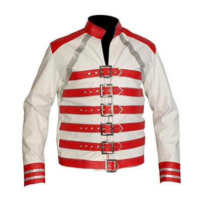 Freddie Mercury Outfit White Concert Leather Jacket