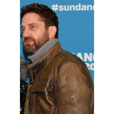 Gerard Butler Worn Brown Jacket at Sundance Film Festival 2019