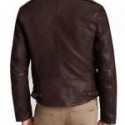 Harry Styles Fur Collar Brown Leather Jacket For Men