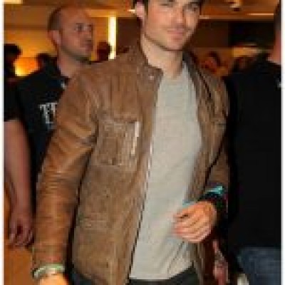 Ian Somerhalder Distressed Leather Jacket