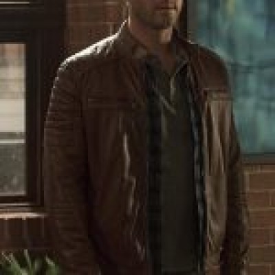 in Quantico brown leather Jacket