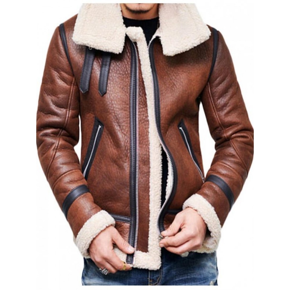 Inner Faux Fur Leather Jacket For Men’s