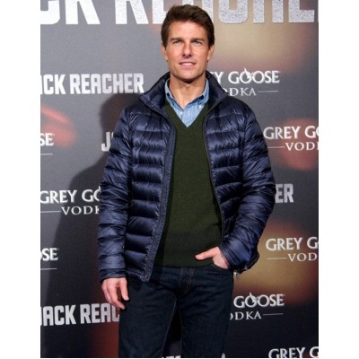 Jack Reacher Premiere Tom Cruise Blue Jacket