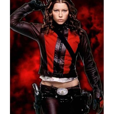 Jessica Biel Blade Trinity Abigail leather Jacket