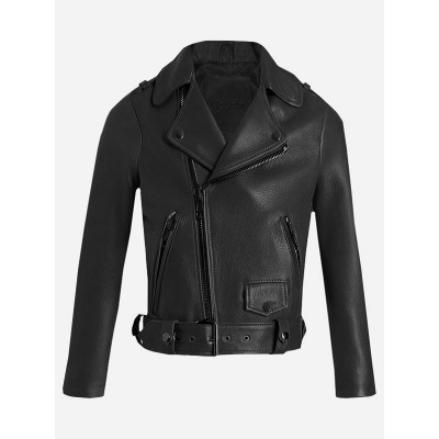 Jessie J Black Faux Leather Jacket For Women Bikers