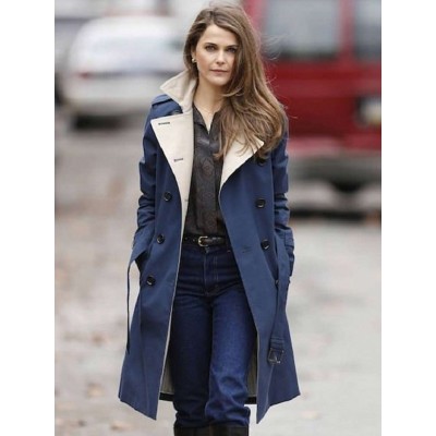 Keri Russell The Americans Double Breasted Coat