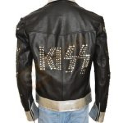 Kiss Starchild Alive Stud leather Jacket