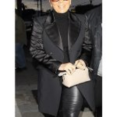 Kris Jenner Stylish Trench Coat