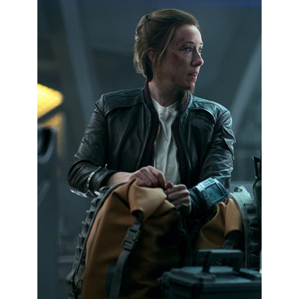 Lost in Space Molly Parker Brown Leather Jacket For Women
