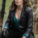 Lucy Lawless Ash vs Evil leather Coat