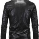 Men’s Black Punk Style Leather Jacket