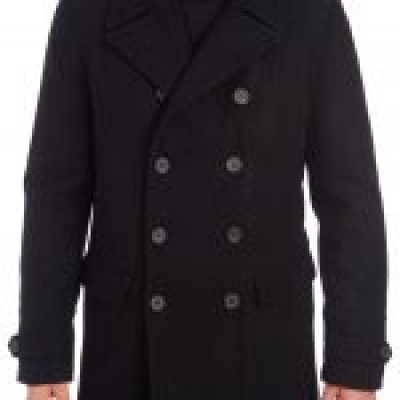 Men’s Black Wool Blend Coat