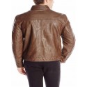 Men’s Brown Leather Moto Jacket