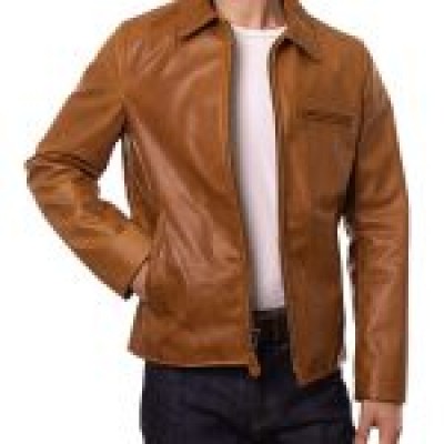 Men’s Brown Lightweight Real Leather Jacket