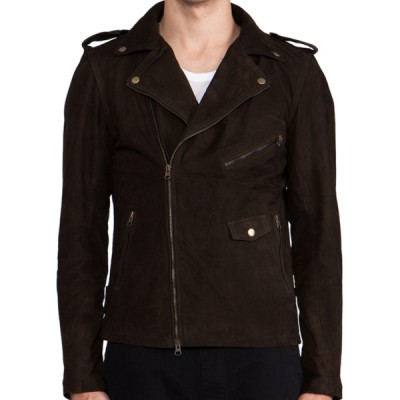 Men’s Brown Suede Leather Jacket