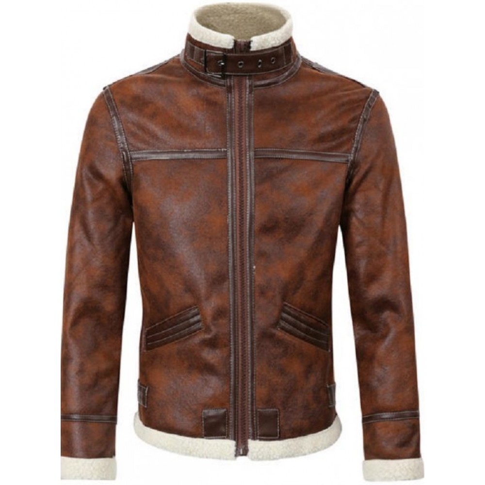 Men’s Casual Inner Faux Fur Casual Motorcycle Jackets