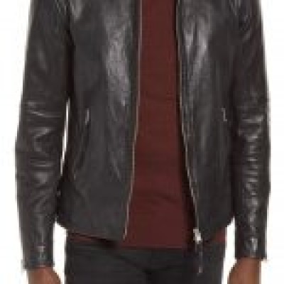 Men’s Classic Black Real Leather Jacket