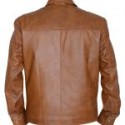 Mens Classic Brown leather Jacket