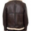 Men’s Classic Brown Sheep Leather Shearling Bomber Jacket