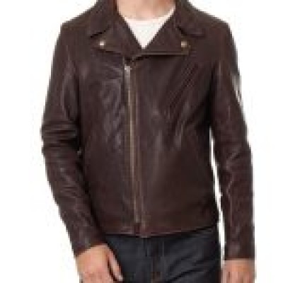 Men’s Dark Brown Real Leather Jacket