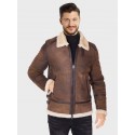 Men’s Distressed Toscana Sheepskin Leather Jacket