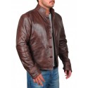 Men’s Fashion Real Lambskin Leather Jacket