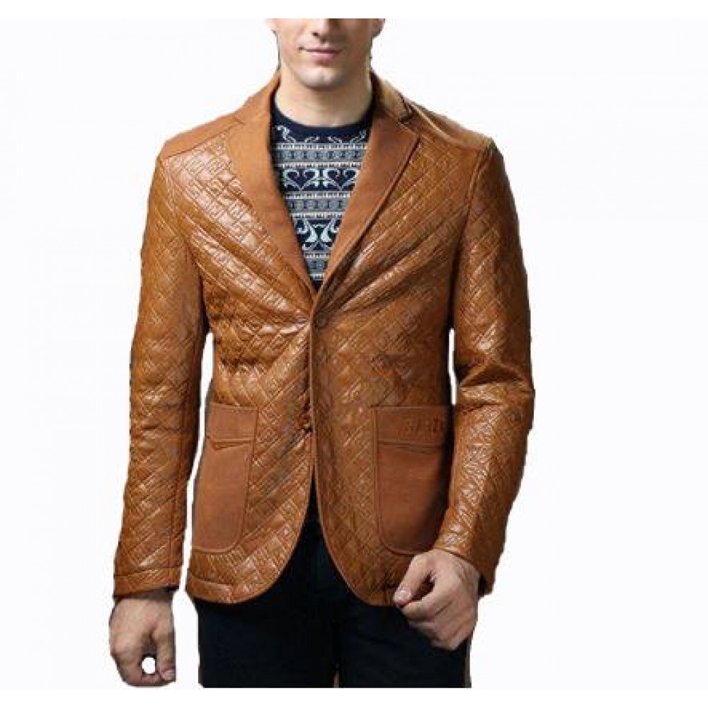 Men’s Leather Blazer Tuxedo Dress Jackets Formal Coats