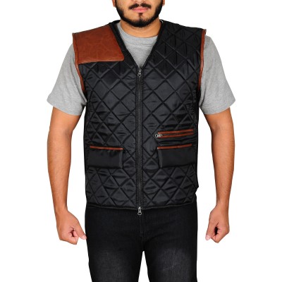 Men’s Quilted Black Vest