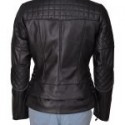 Miranda Kerr Biker Quilted Leather Jacket