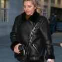 Mollie King Stylish Leather Jacket