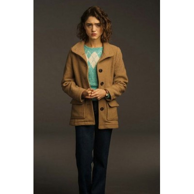 Natalia Dyer Stranger Things 3 Brown Jacket