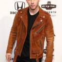 Nick Jonas Suede Leather Jacket
