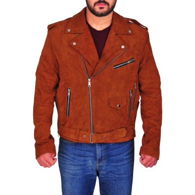 Nick Jonas Suede Leather Jacket